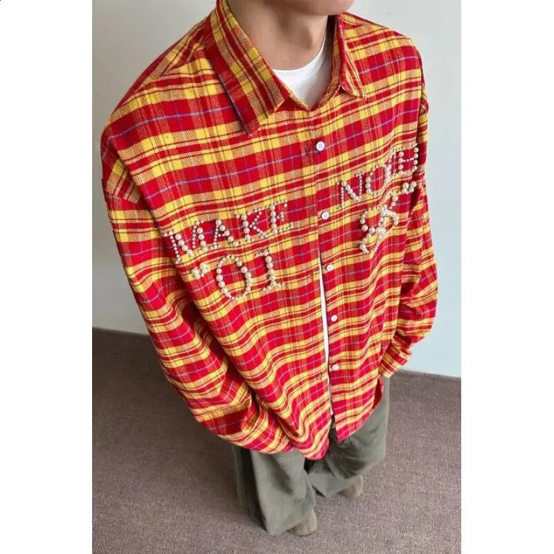Plaid Shirt Men Shirts Spring Summer Fashion Chemise Homme Mens Checkered Shirts long Sleeve Shirt Men Blouse Coat 250823
