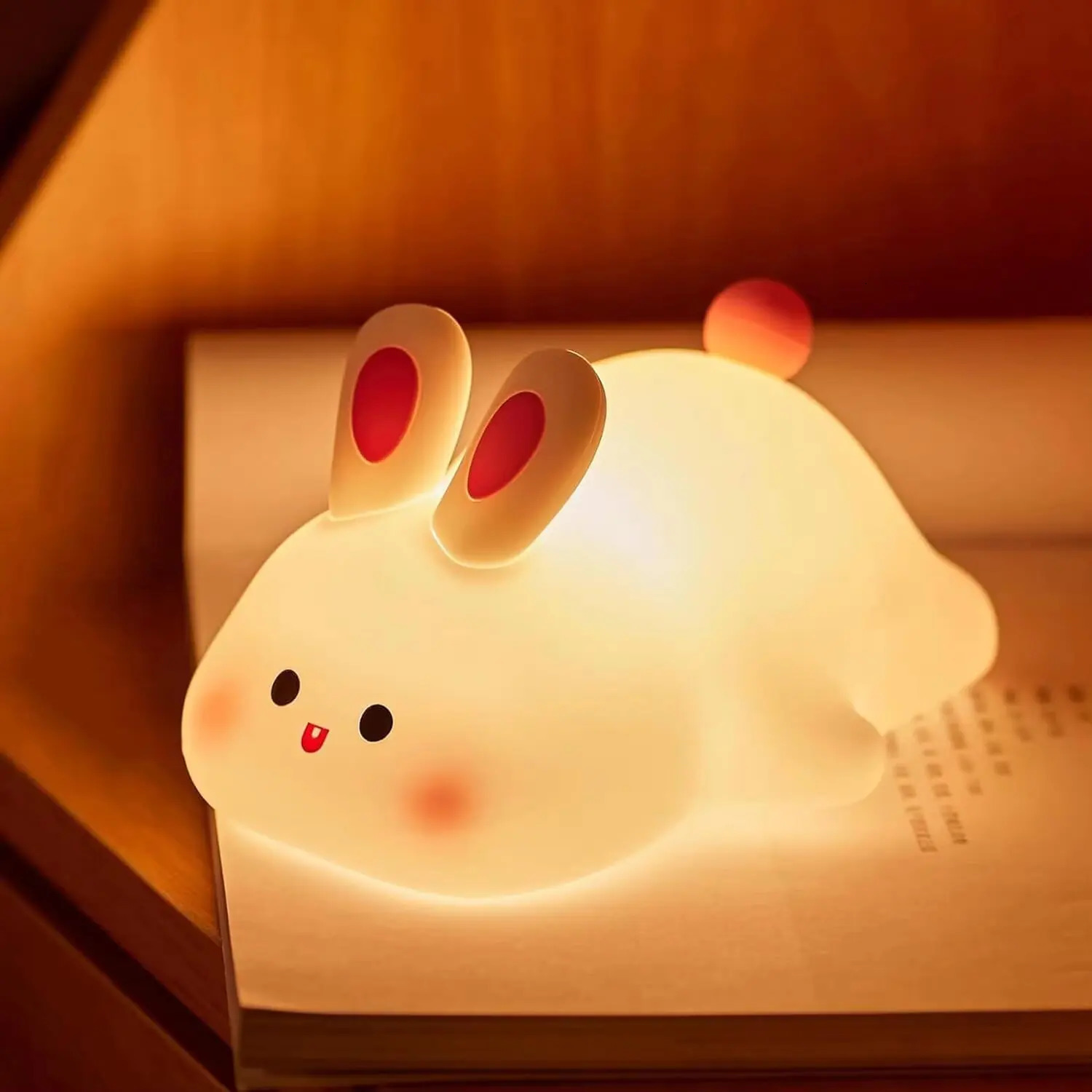 LED Night light Silicone Rabbit Touch Sensor lamp Cute Animal Light Bedroom Decor Gift for Kid Baby Child Table Lamp Home Decor 250822