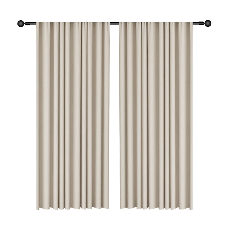 YL-36997 flat double-sided linen curtain fabric high light-proof sunshade and soundproof cotton and linen curtain finished product for living room and