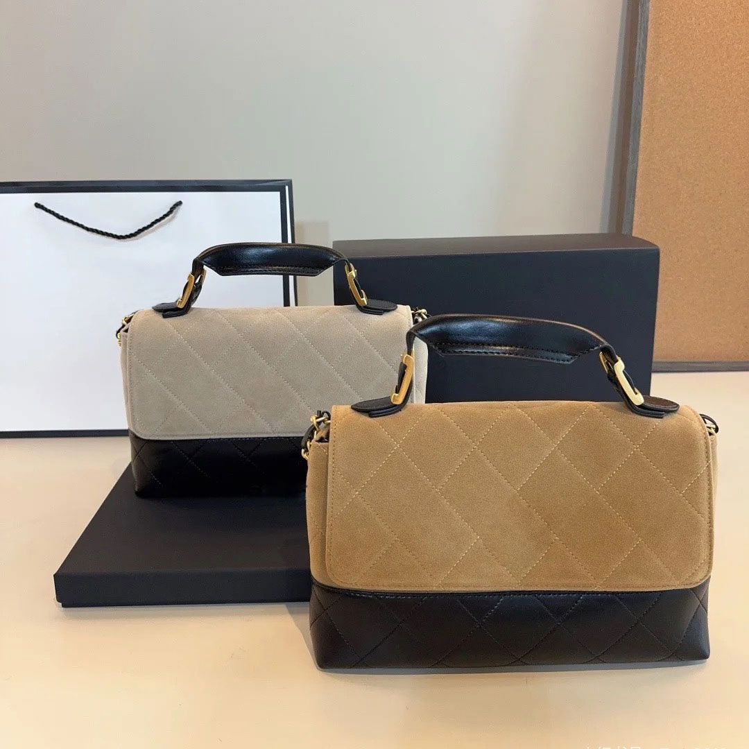 Winter New Designer Suede Handbag 25A Chain Messenger Bag Women's Single Shoulder Crossbody Bag Fashionable Retro Suede Leather Flap Bag Briefcase Designer Bag