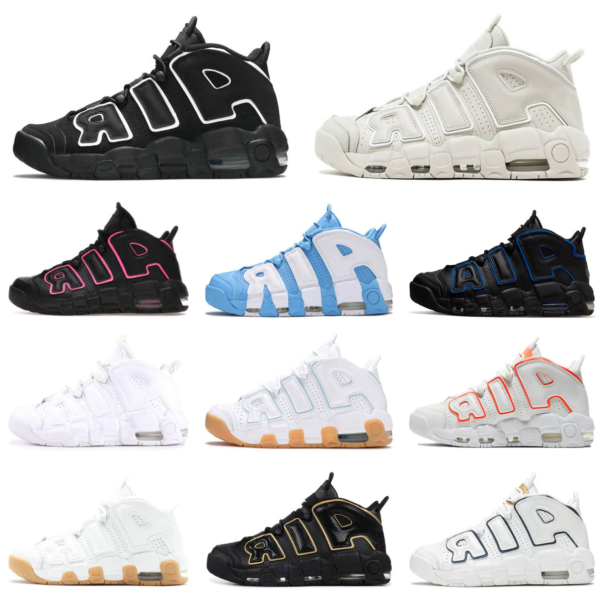 Trainers 96 Sports Basketball Shoes Classic Men OG 96s Black White Royal Action Grape UptemPos Light Aqua Outdoor Orange Tennis MorE Green Barley Designer Sneakers