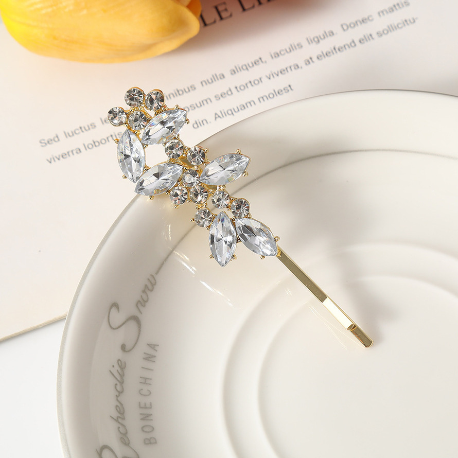 Korean Style High-End Rhinestone Back of Head Hairpin Bun Large Horizontal Clip Hair Accessory SY-8133