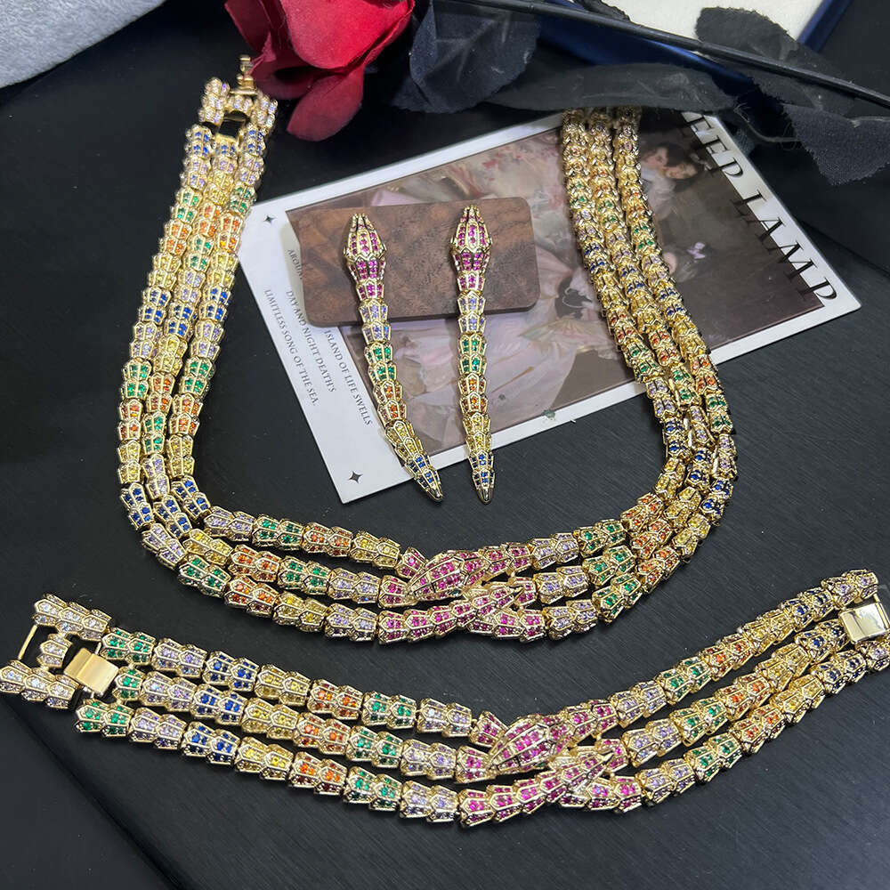Fashion Women top necklace Luxury Jewelry Sets Diamond Bracelet Earrings Necklace Valentine's Day Birthday Good Gift