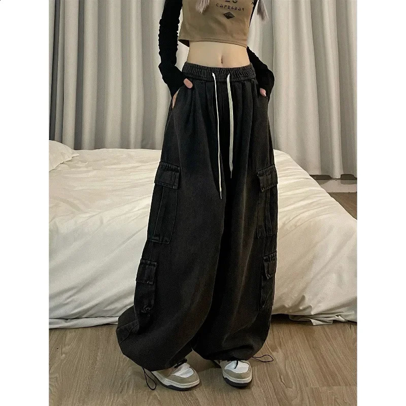 Cool Streetwear Hip Hop Wide Leg Workwear American Retro s Jeans Casual Comfortable Loose Fit Z260314