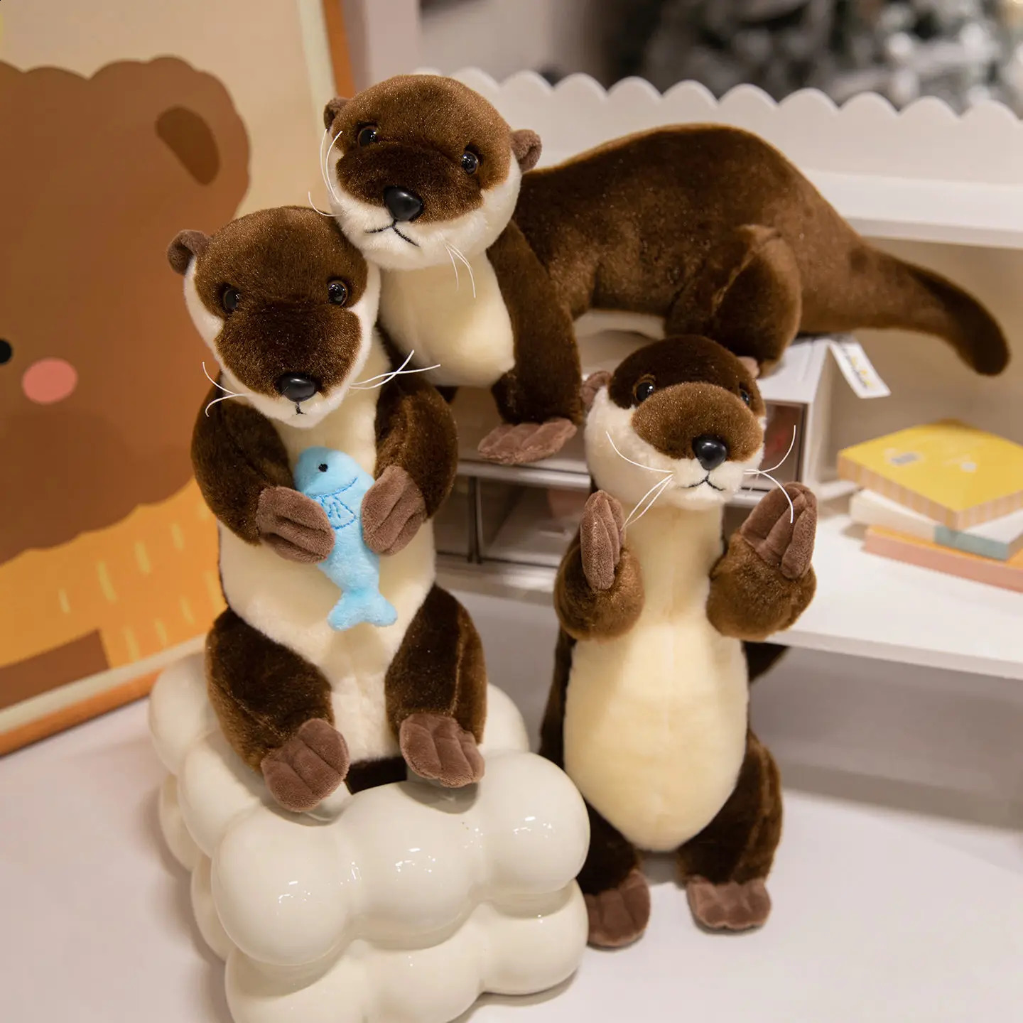 26cm Kawaii Otter Plush Sloth Stuffed Animal Pillow Baby Groundhog Doll Birthday Gift Soft Room Decor 250822