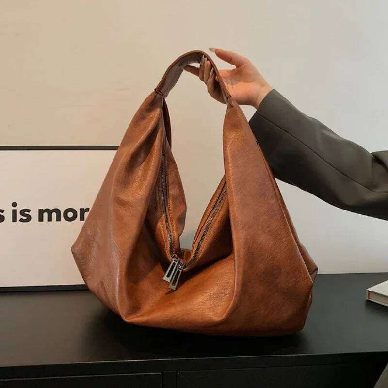 Big Black Shoulder Bags for Women Large Hobo Shopper Solid Color Quality Soft Leather Crossbody Handbag Lady Travel Tote Bag desinger luxury
