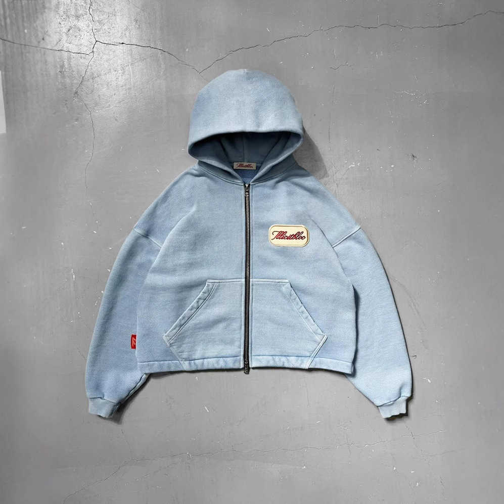 Fashion Trend New Letter Hooded Zipper Sweater for Men Y2k Hip Hop Harajuku Couple Sports Hoodie