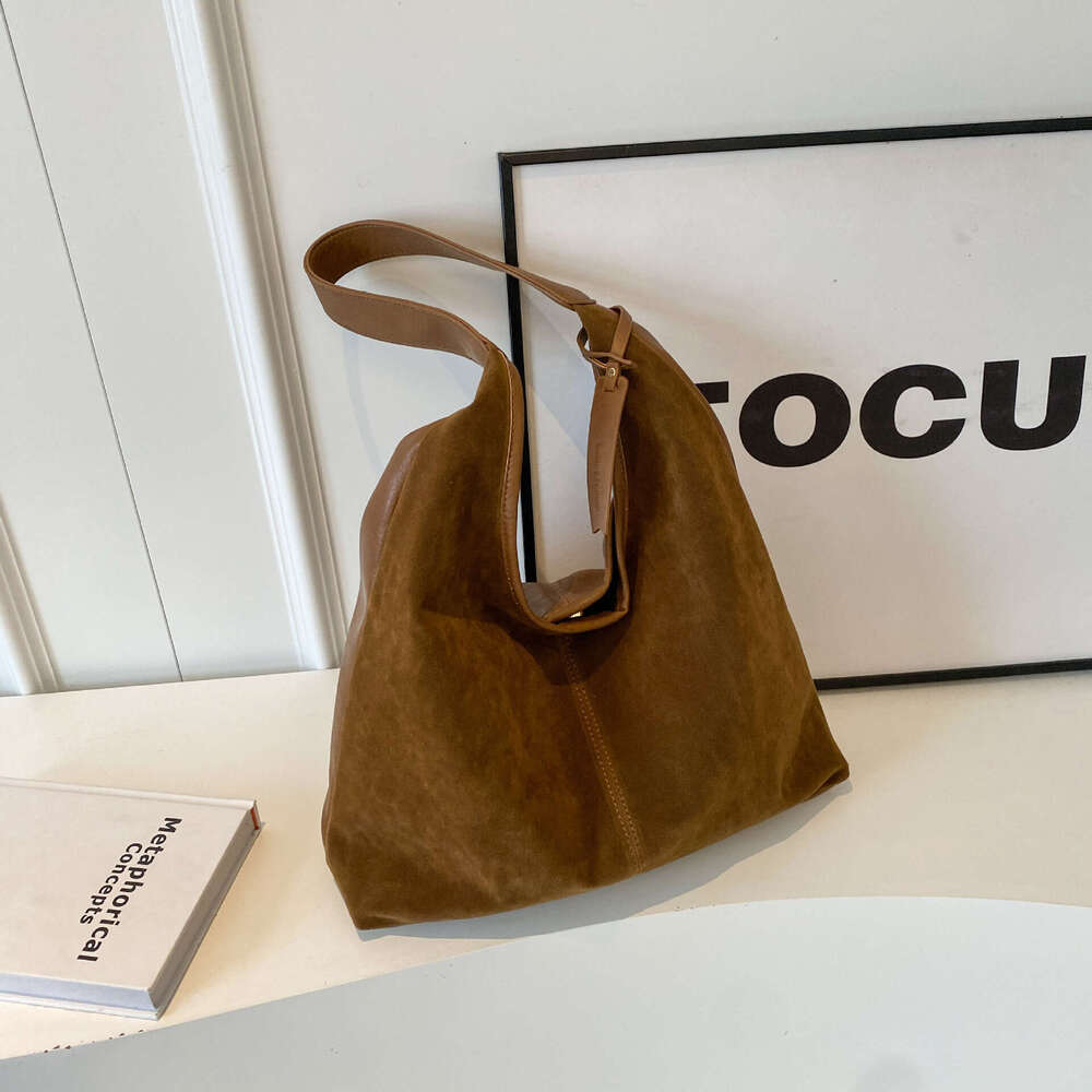 Designer Bag Luxury Bag Suede Patchwork PU Women's Shoulder Bag 2025 Trend Hobo Large Capacity Commuter Simple Lightweight Shoulder