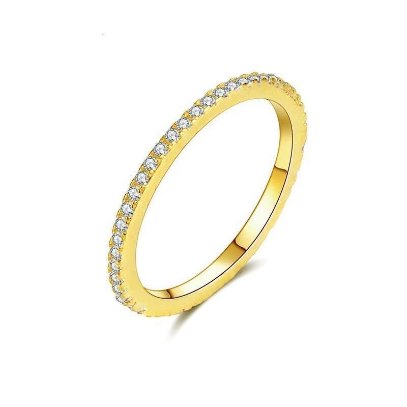 Designer Fashion Simple Full Diamond S Shape 14K Real Gold Personalized Couple Rings High Quality Textured Matching Jewelry Gift for Partners