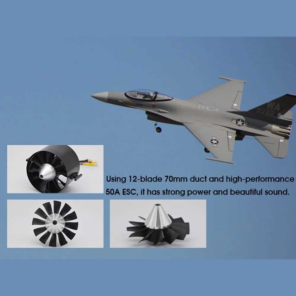 Hookll 710mm EDF Plane Jet F16 Fighting Falcon 70mm Ducted Aircraft RC Airplane KIT/PNP L250822