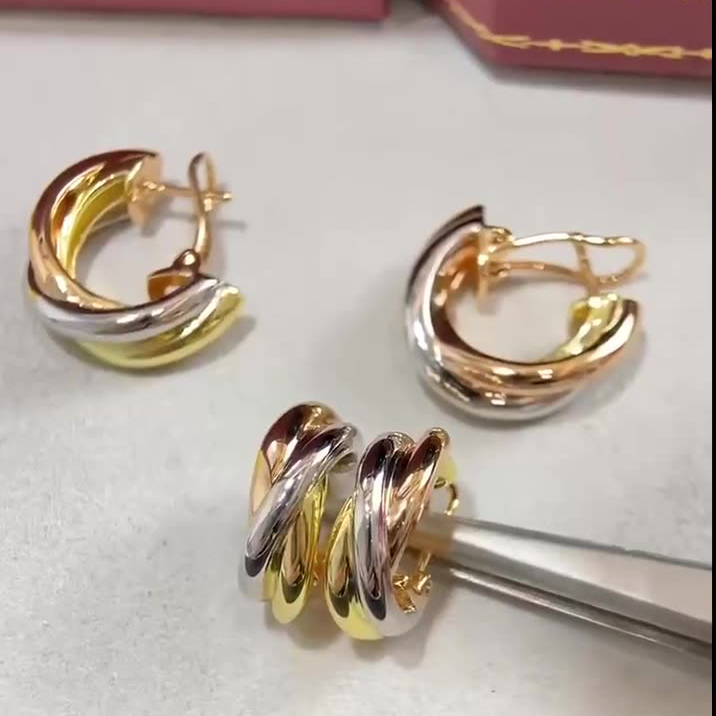 High simple earings fashion designer earring for women Gold diamond Gold silver stud earring stainless steel erring Titanium jewelry fast ship