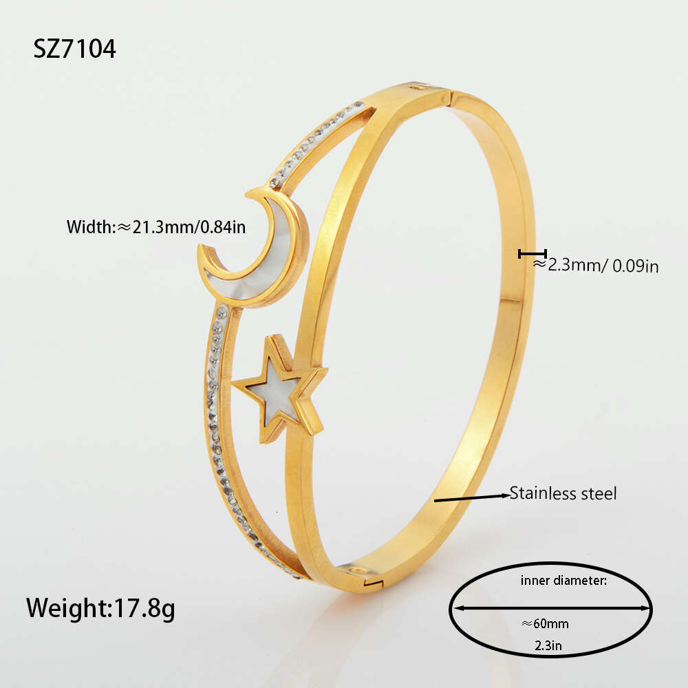 Luxury Jewelrys Bracelet Fashion Trendy Bangle Gold Plated Titanium Steel Diamond for Women Men Nail Bracelets Silver Classic Jewelry