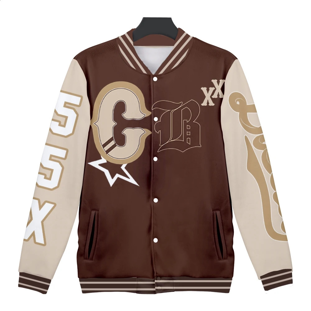 Chris Brown Varsity Jacket Breezy Bowl Tour Merch Baseball Jacket XX for Women and Men Cool Button Tops 250822