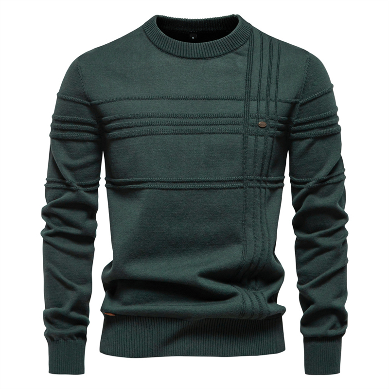 Mens Sweaters designer New autumn winter mens round neck pullover sweater highquality foreign trade mens solid color sweater