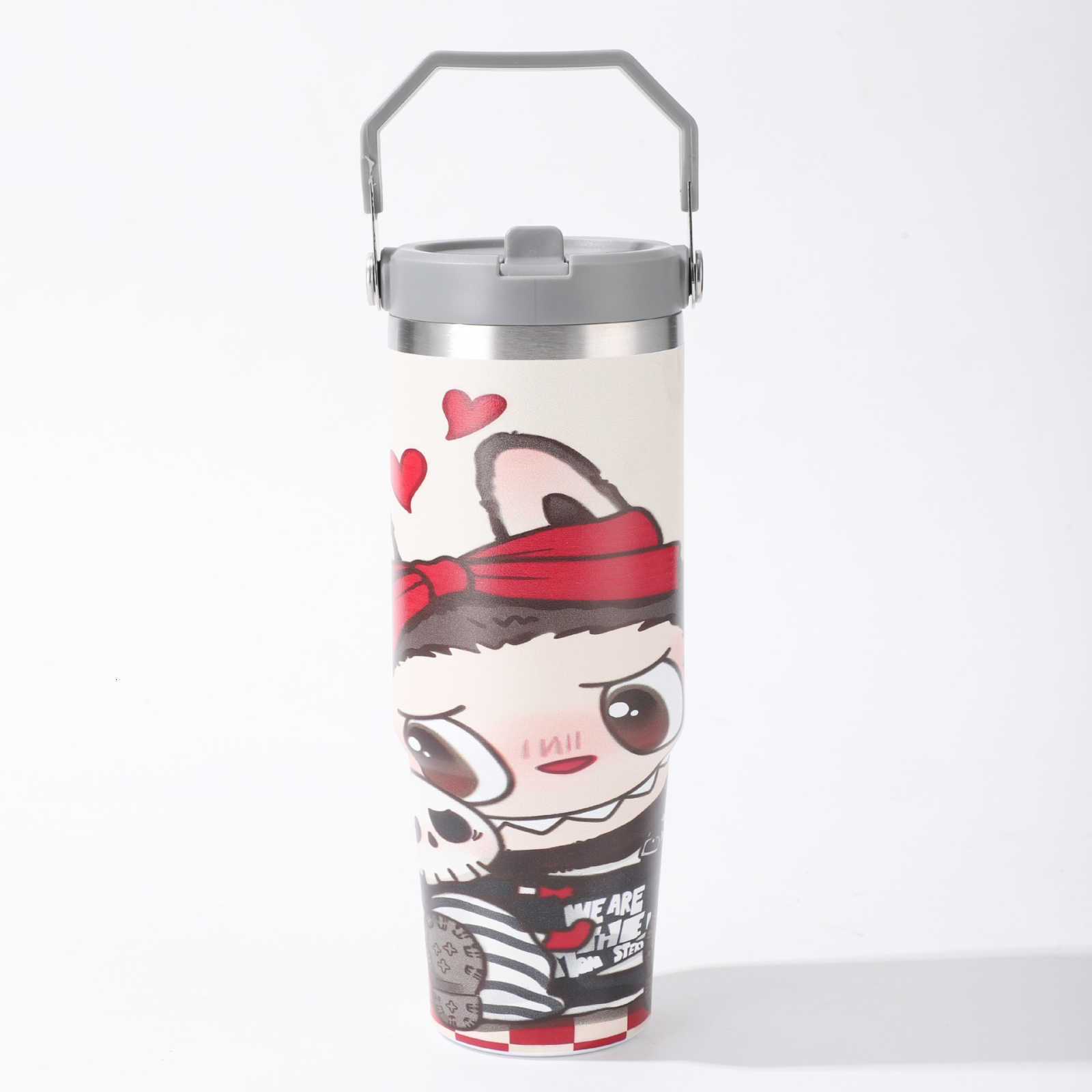 3D printed Labubu grand leader 30oz car cup stainless steel insulated cup handle vehicle ice boss