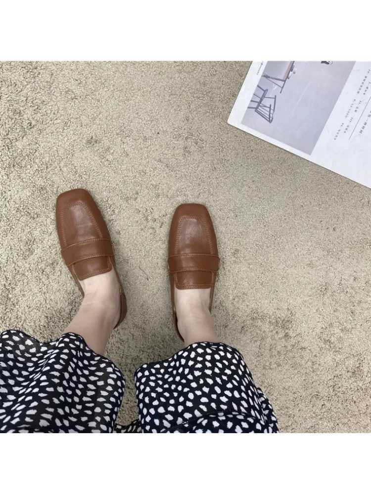 2025 Hot Selling French Square-Toe Loafers for Women - Slip-On Comfortable Flats with Soft Sole Gentle Style Work Pumps Y250823