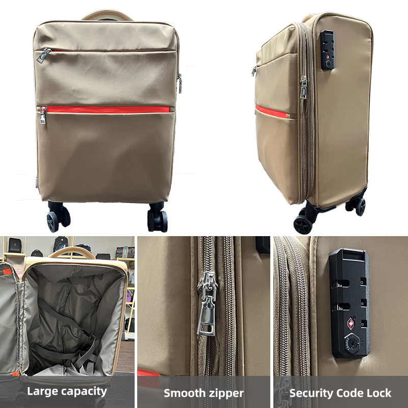Sturdy Lightweight Wheeled Luggage for Airline Carry-Ons - Water Resistant & Easy Rolling Wheels - DH010