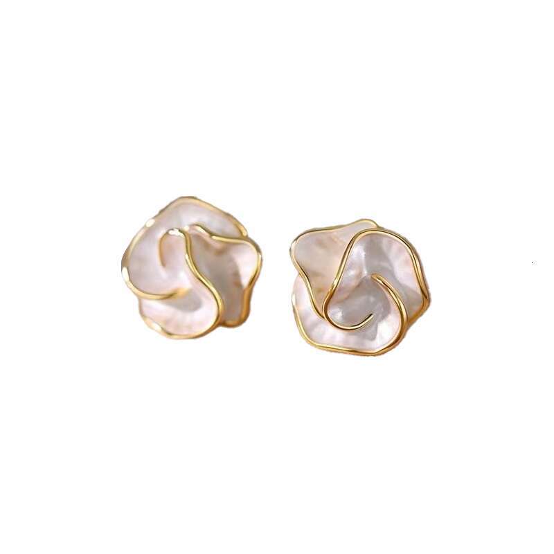 Fashion Jewelry Earrings Hot selling 18K gold-plated luxury studs geometric famous women's round diamond crystal pearl earrings