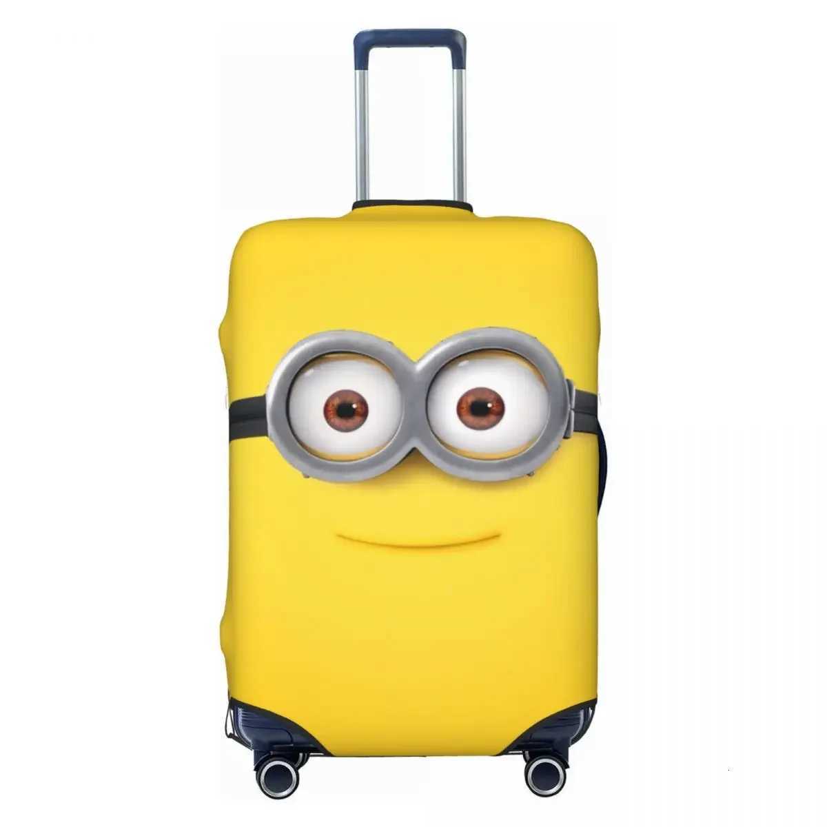 Minions Patterned Suitcase Case Thickened and Wear-Resistant Travel Case Consignment Case for Dust Protection When Going Out W250823