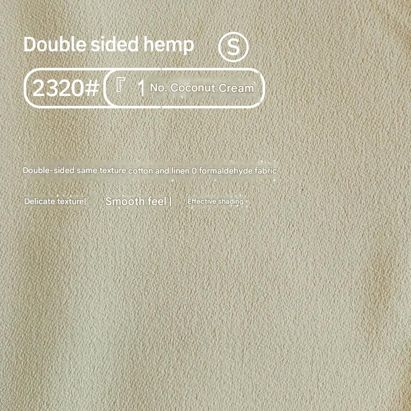 YL-36997 flat double-sided linen curtain fabric high light-proof sunshade and soundproof cotton and linen curtain finished product for living room and