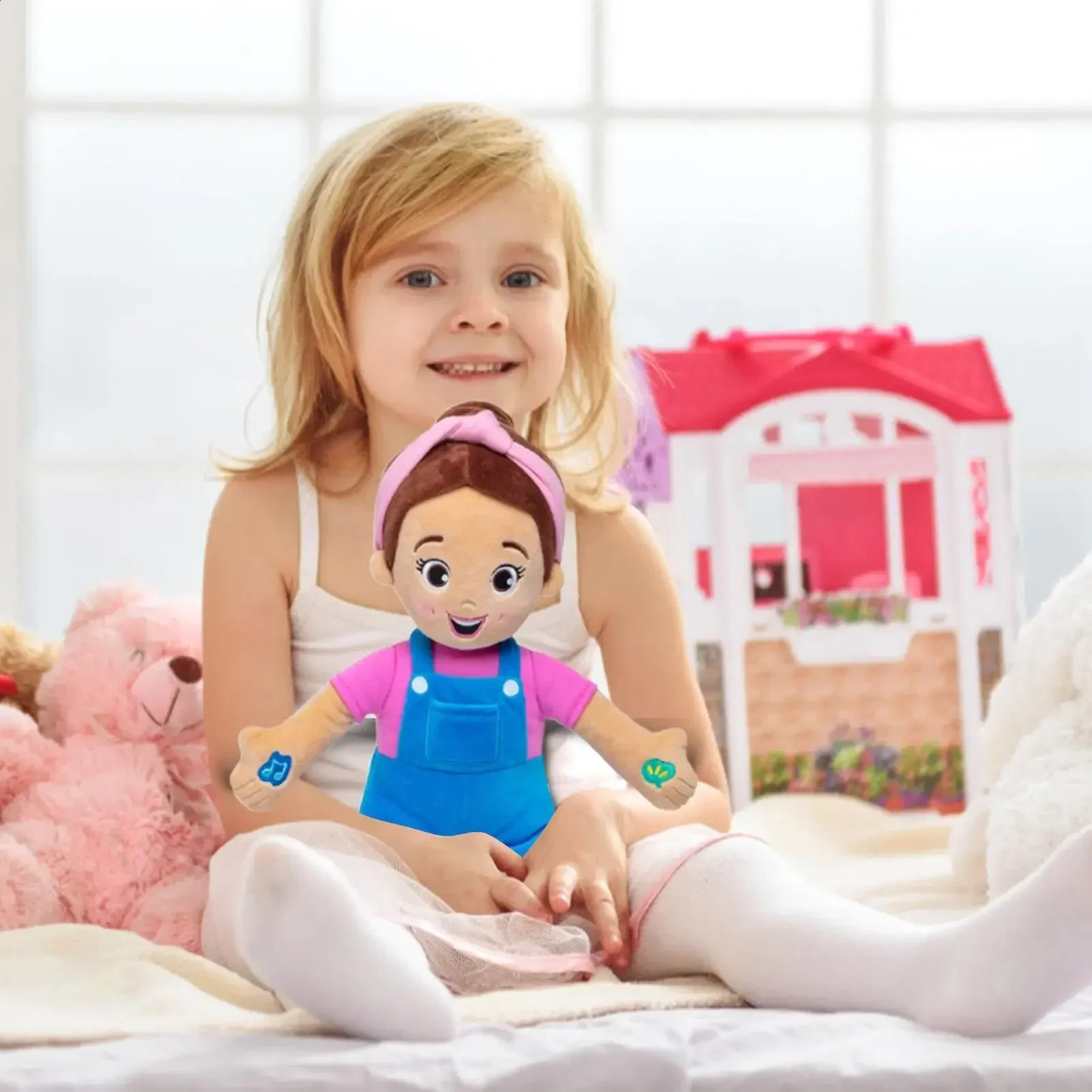 2025 Miss Rachel Plush Toy Rachel Doll Sing Music Sound Birthday Party Supplies Decor Soft Toy Decoration Gift 250822