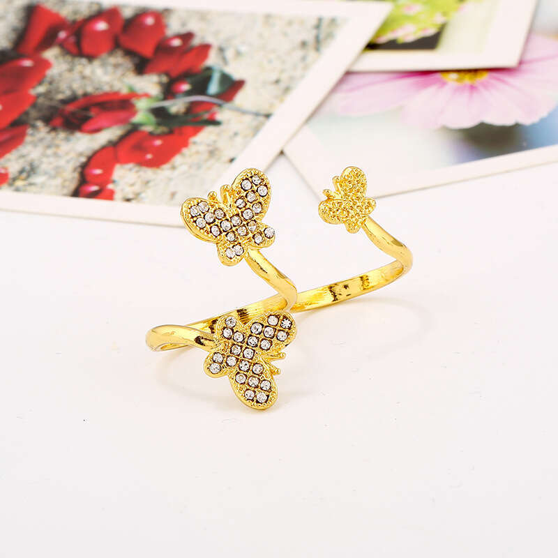 Fashion Jewelry Gold Color Snake Adjustable Ring Bg Zircon Stone Women Wedding Rings Engagement