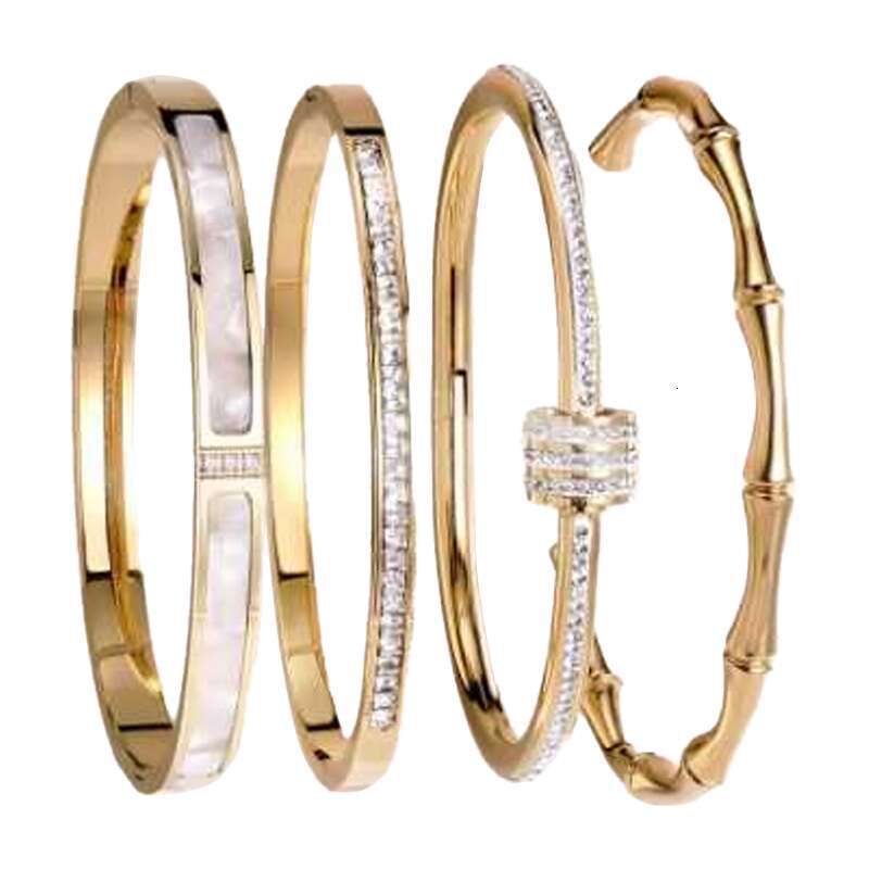 bangle classic narrow thin bracelet bangle for women men plated gold cuff bracelets luxury jewelry woman Christmas gift