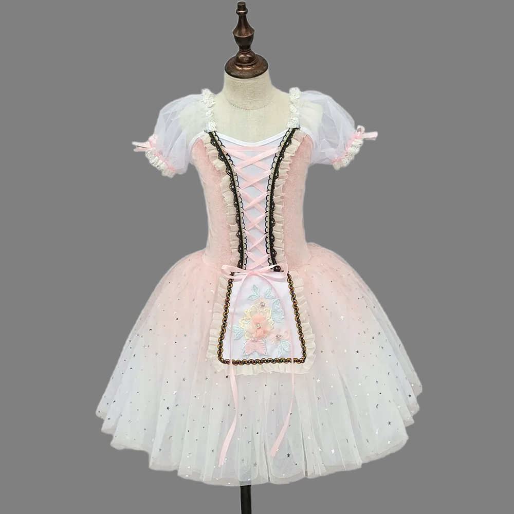 Children's ballet dress girls' dance dress Giselle ballet dress gymnastics costume school dance program practice costume stage collective pe
