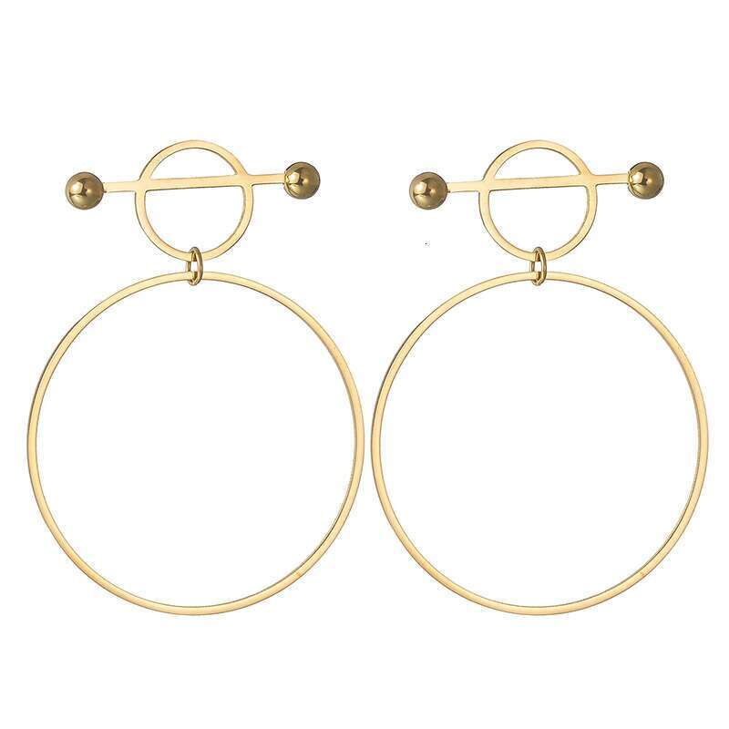 earings High Quality Hoop gold silver plated Crystal Earrings Letters Stainless Steel Wedding Pearl Dangle Jewelry for Women Party Gift