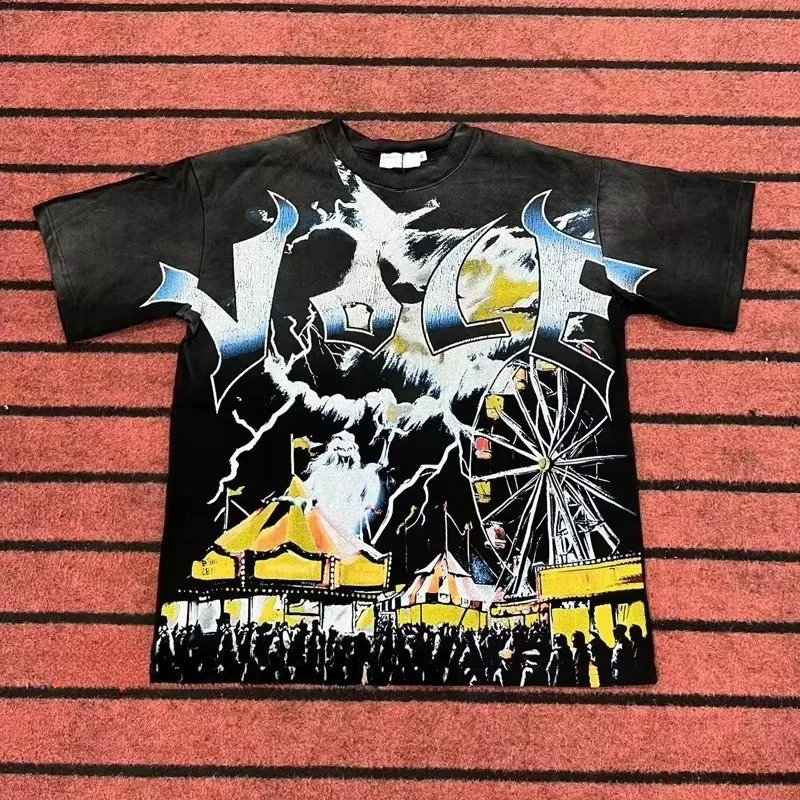 Real Picture Vale Tshirt High Street Retro Print Original Label Unisex Loose Casual Breathable VALLEY Short Sleeve 250822