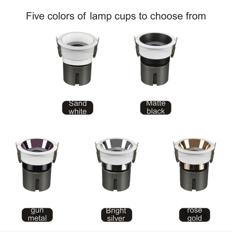 Embedded book led downlight, led downlight and spotlight integrated anti-glare, no main light, living room home, deep cup adjustable dimming 35