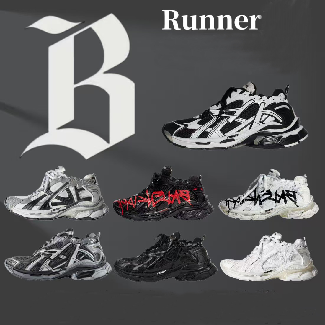 Fashionable new socks, shoes, triple casual sports shoes, socks, training shoes, men's and women's knitted boots, ankle boots, platform shoes, speed training shoes