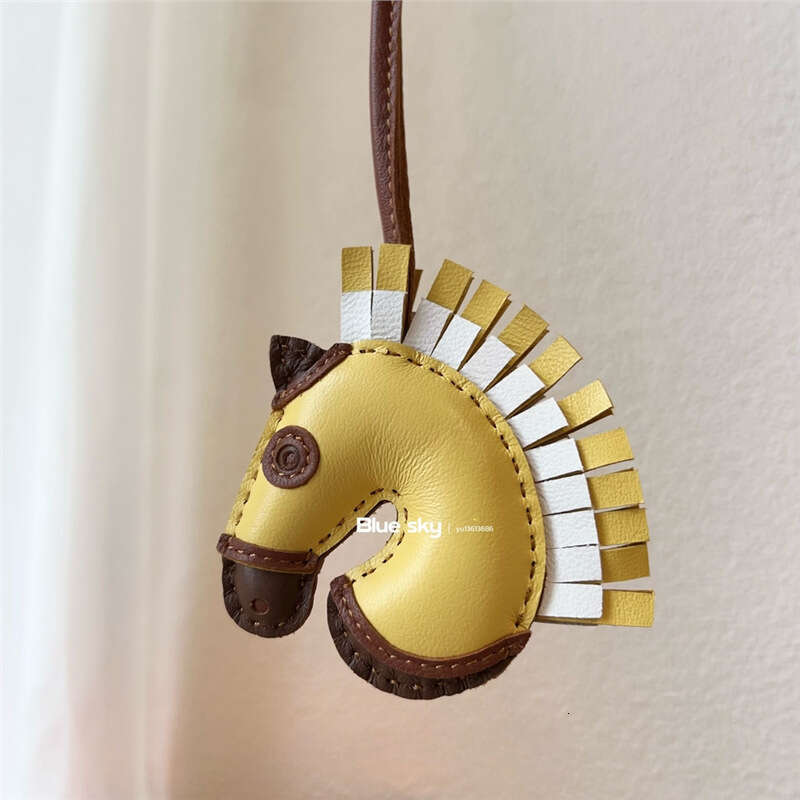 Bag Charms Designer Pony charm for women zebra leather tassel Bags Leather pendant Decoration