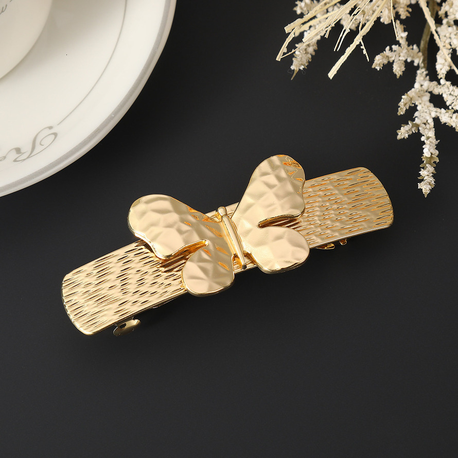 Simple Butterfly Korean Style High-End Back of Head Hairpin Bun Spring Clip Hair Accessory SY-8132