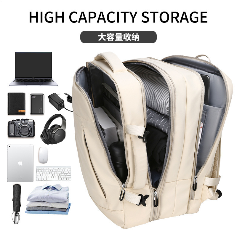 Casual Backpack for Men and Women Large Capacity Waterproof Laptop Bag Multifunctional Travel Bag Expandable Travel Backpack