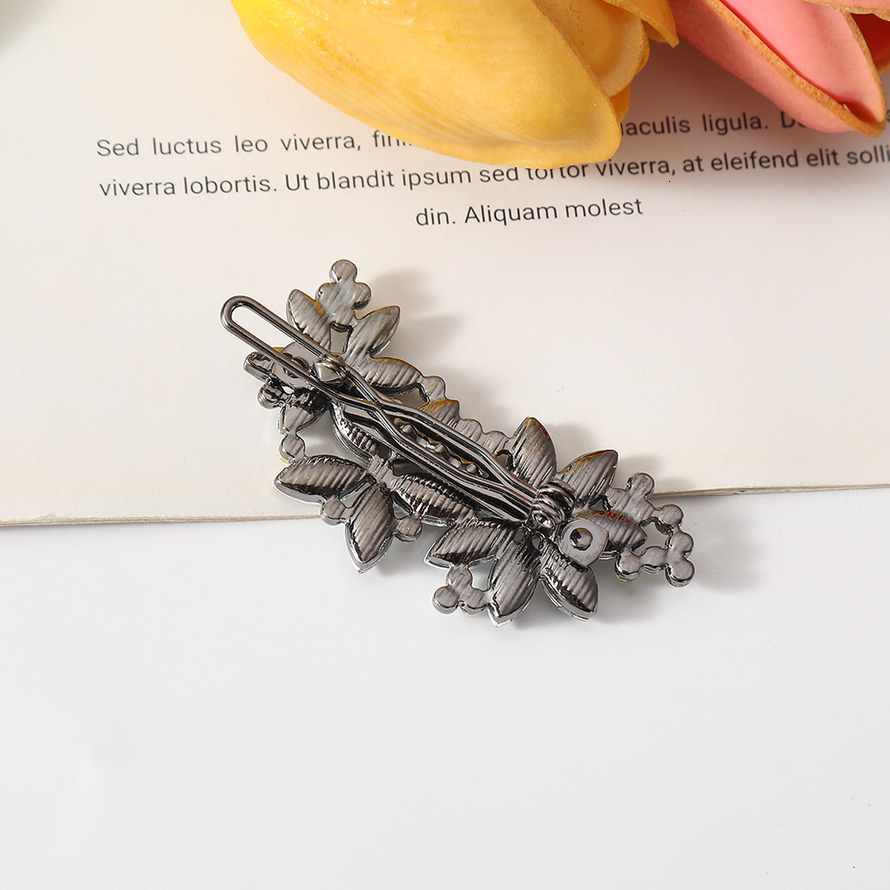 Korean Style High-End Rhinestone Back of Head Hairpin Bun Large Horizontal Clip Hair Accessory SY-8133