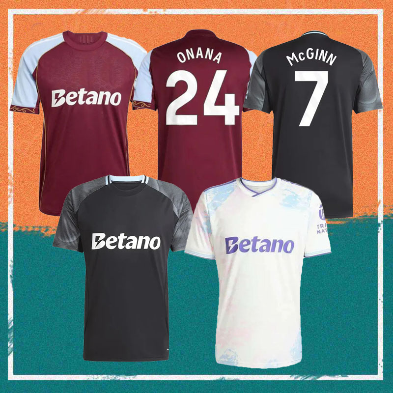 25/26 MAATSEN Home Aston Soccer Jersey 2025 villa BUENDIA GUESSAND ROGERS McGINN WATKINS soccer shirt KAMARA MALEN TIELEMANS ONANA M.ASENSIO kids kit football