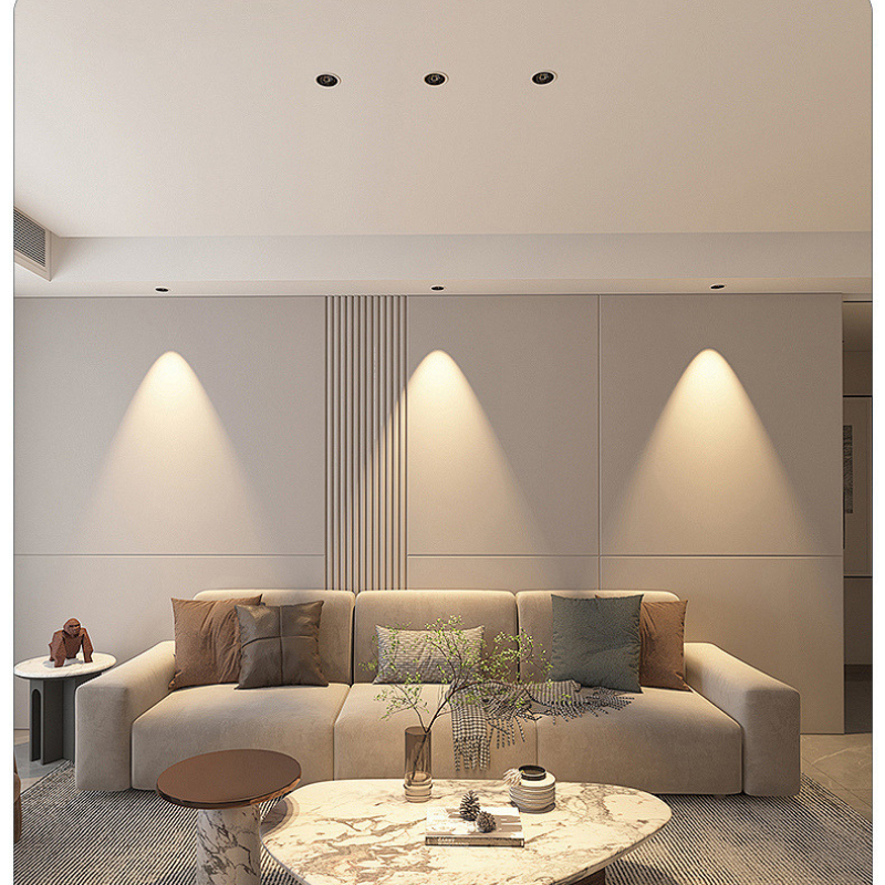 Embedded book led downlight, led downlight and spotlight integrated anti-glare, no main light, living room home, deep cup adjustable dimming 35