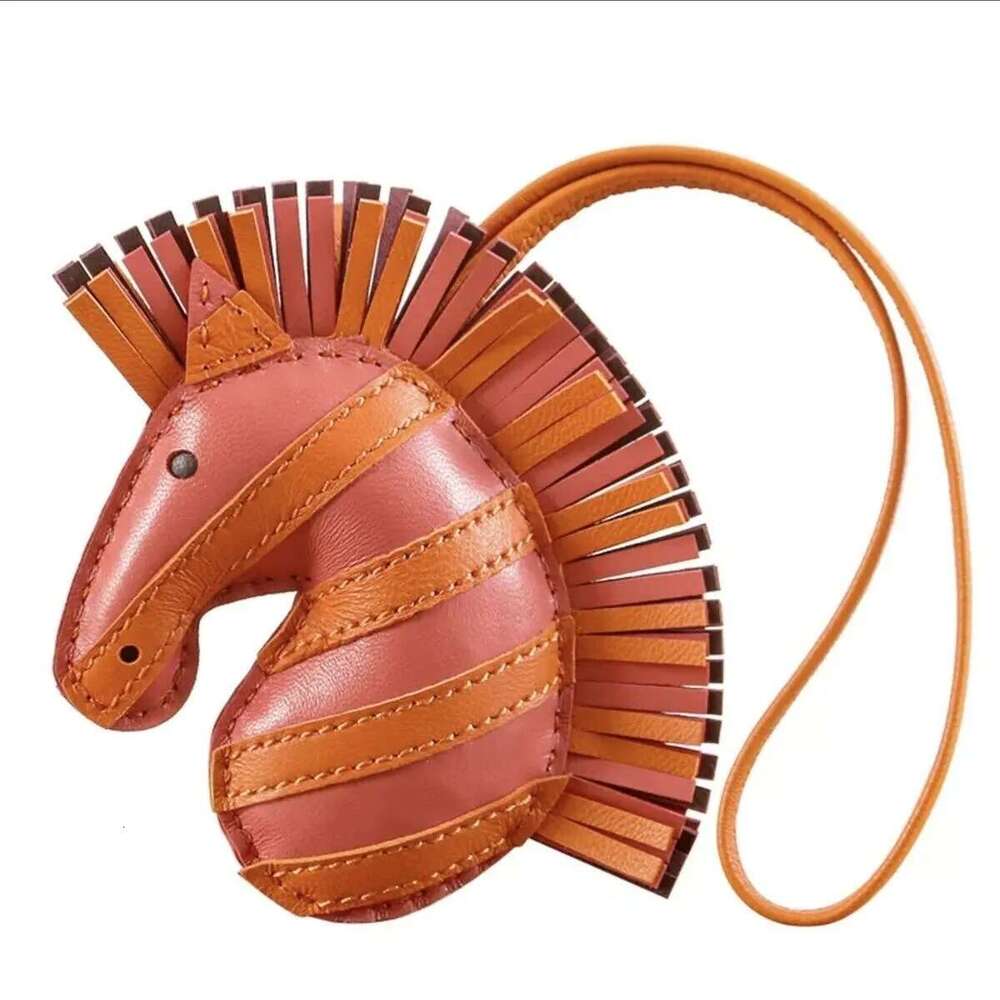 Bag Charms Designer Pony charm for women zebra leather tassel Bags Leather pendant Decoration