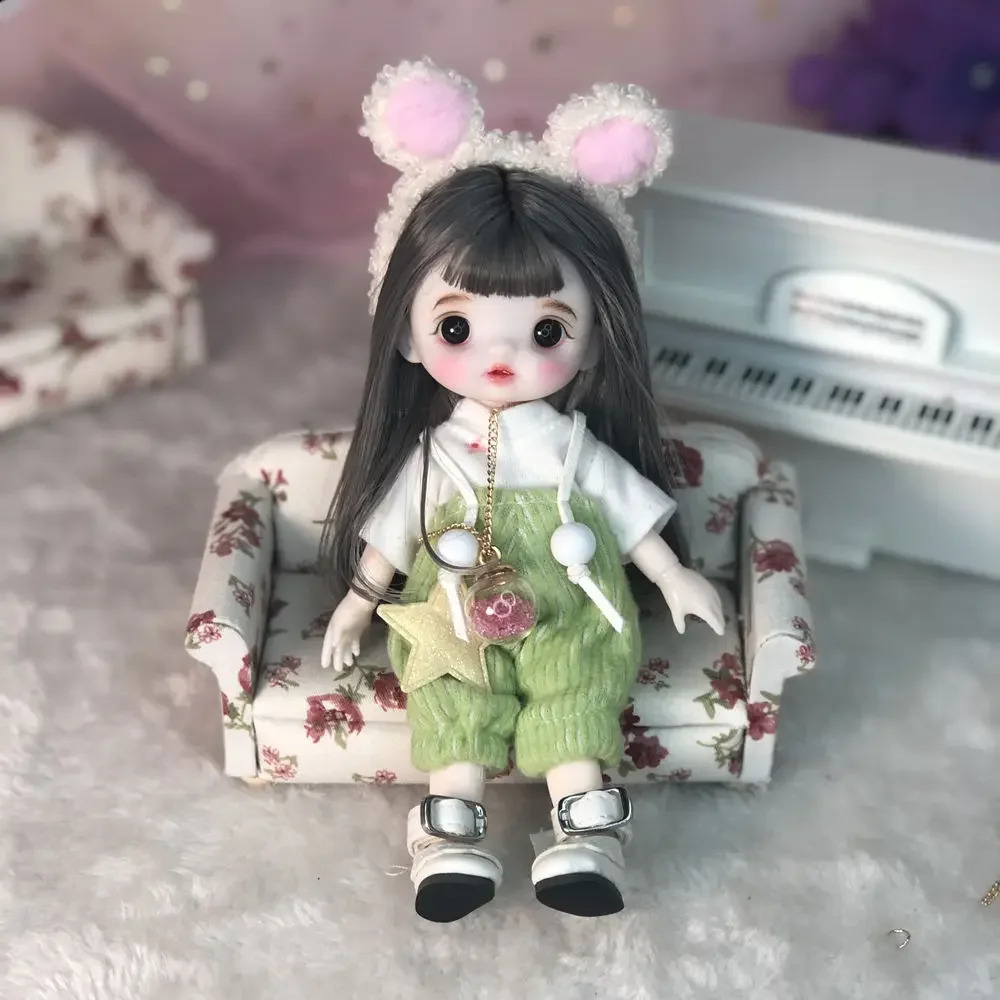 17CM Mini Cute BJD Dolls Fashion Full Set Princess Makeup Joints Movable Accessories 16CM 18 Doll Girls Child Toy Gifts 250822