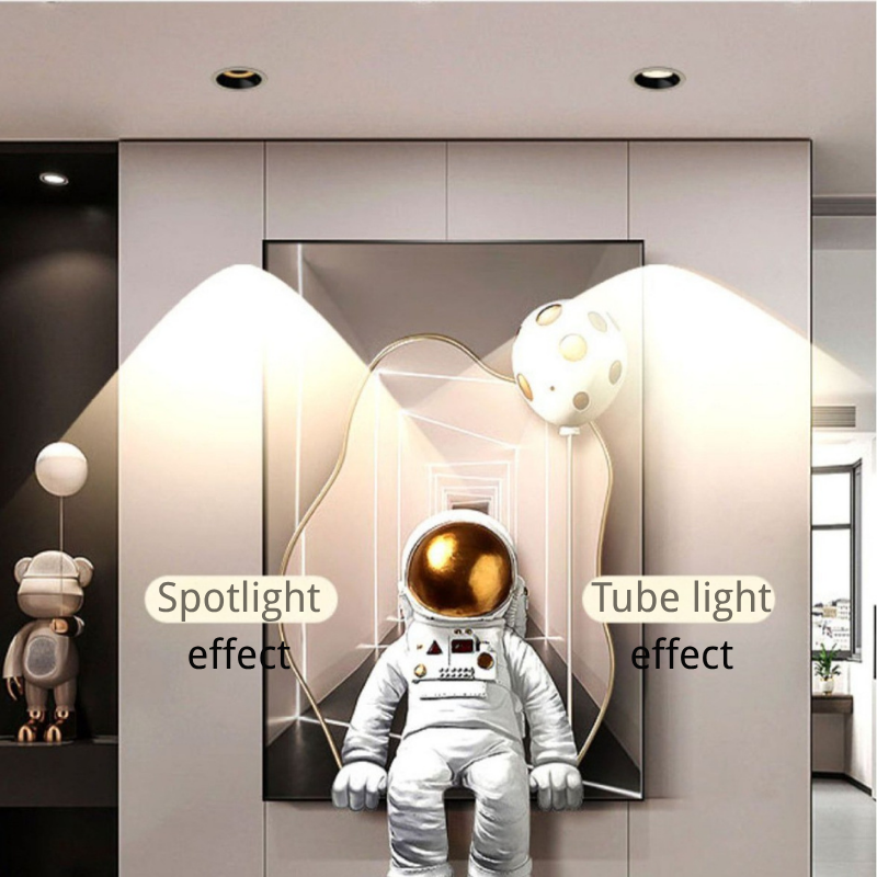 Embedded book led downlight, led downlight and spotlight integrated anti-glare, no main light, living room home, deep cup adjustable dimming 35