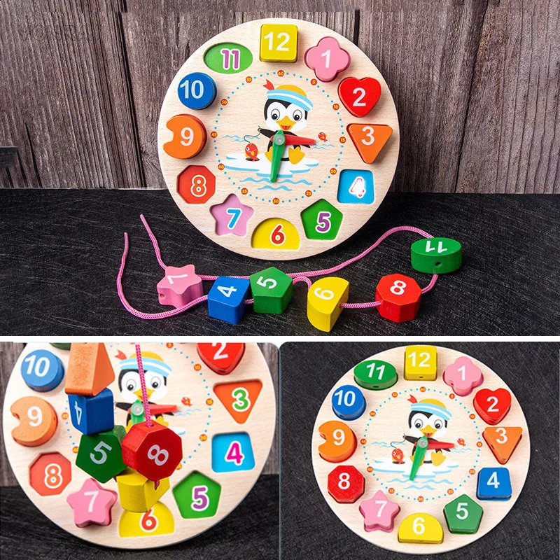 9 in 1 Wooden Montessori Toys Rattle Bell Drum Column Set Musical Instruments Sensory Early Toy Toddler Education 250822