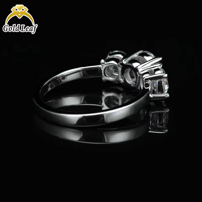 14K White Yellow Gold Lab Grown Diamond Rings CVD HPHT DEF VS IGI GIA Certificate Fine Jewelry Rings 3 Stones Ring