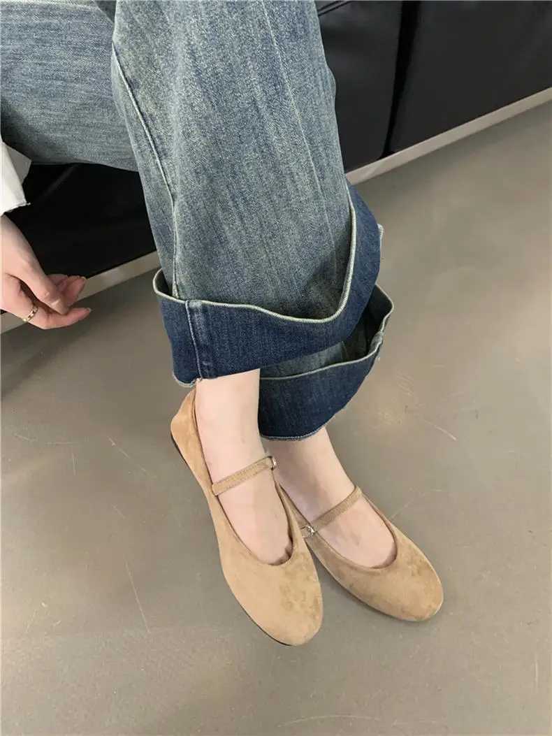 2025 New Brand Wen Flat Fion Mesh Ladies Elegant Mary Jane Shoes Soft Sole Outdoor Dress Ballerinas Y250823 dh1102140405