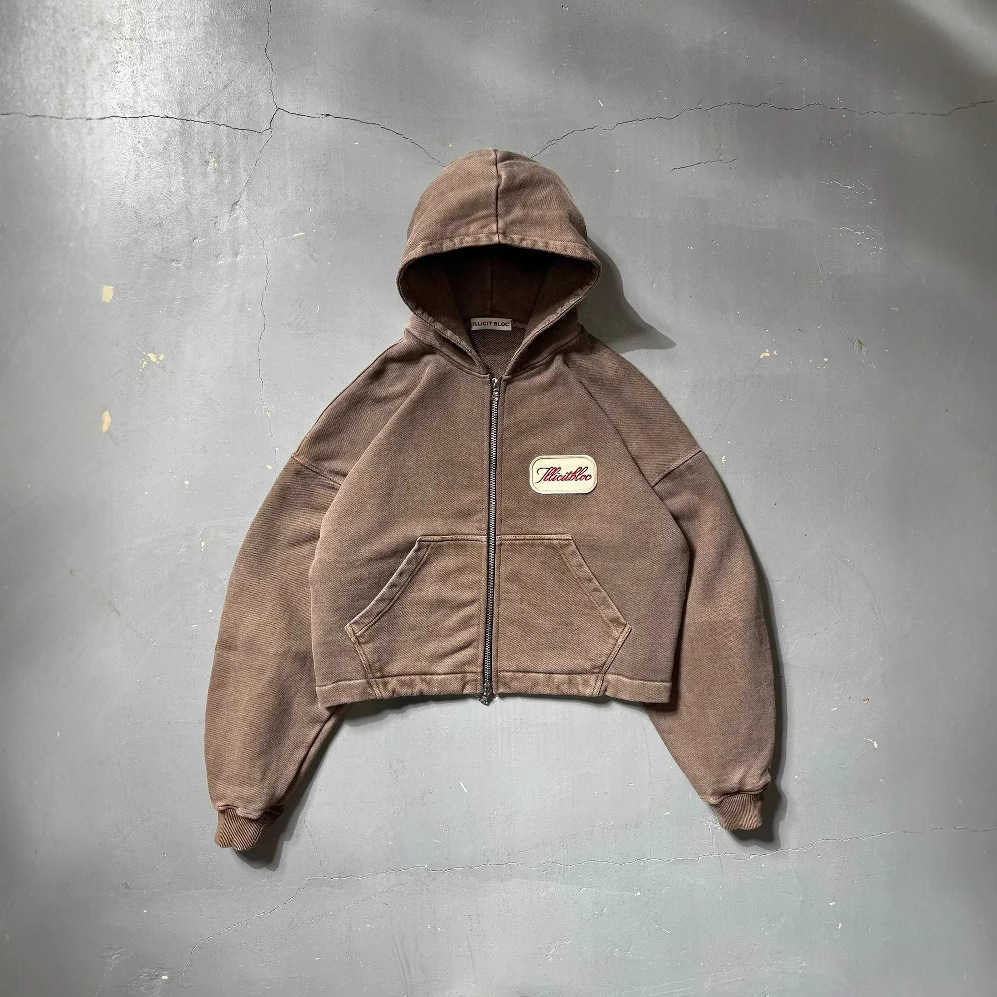 Fashion Trend New Letter Hooded Zipper Sweater for Men Y2k Hip Hop Harajuku Couple Sports Hoodie