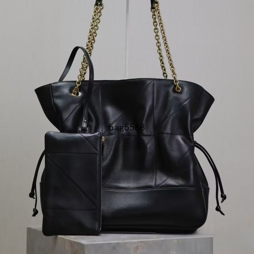 Jamie Bag Large Pochon Handbag Top Quality Designer Brand Underarm Tote Bag ladys Luxury Hobo Bag Genuine Leather Chain Drawstring Opening 4.3 Shopping Bag