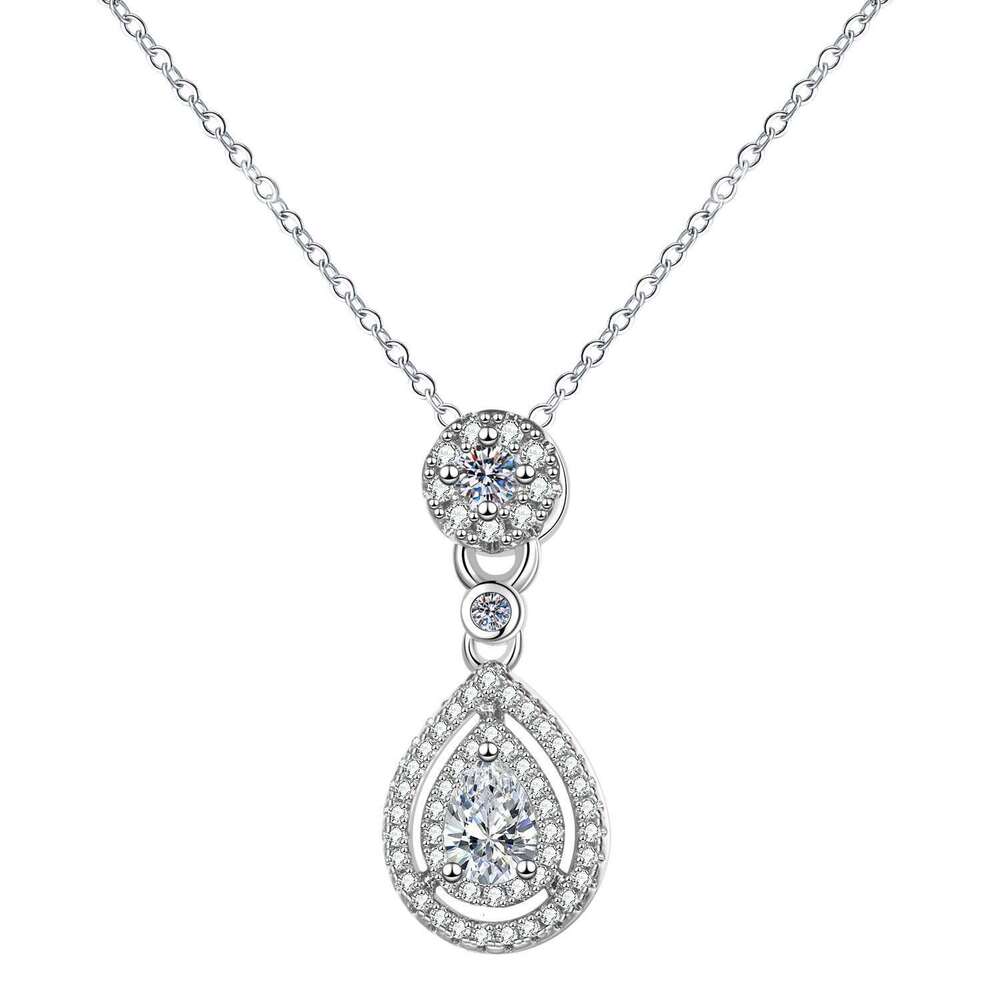 moissanite chain Pendant Necklaces New Love Heart-Shaped For Gold Sier S Earringswedding Engagement Gifts Series Jewelry