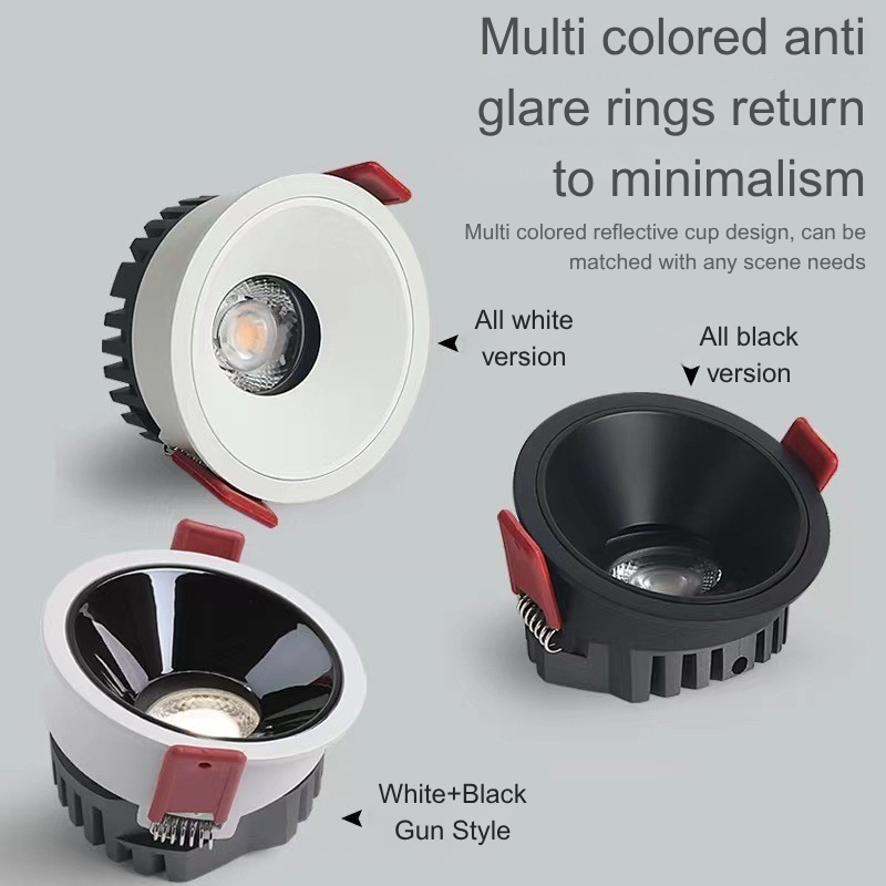 Ultra-thin anti-glare spotlights, embedded led hole lights, low-profile home living room wall-washing lights, new special offer, adjustable dimming 37