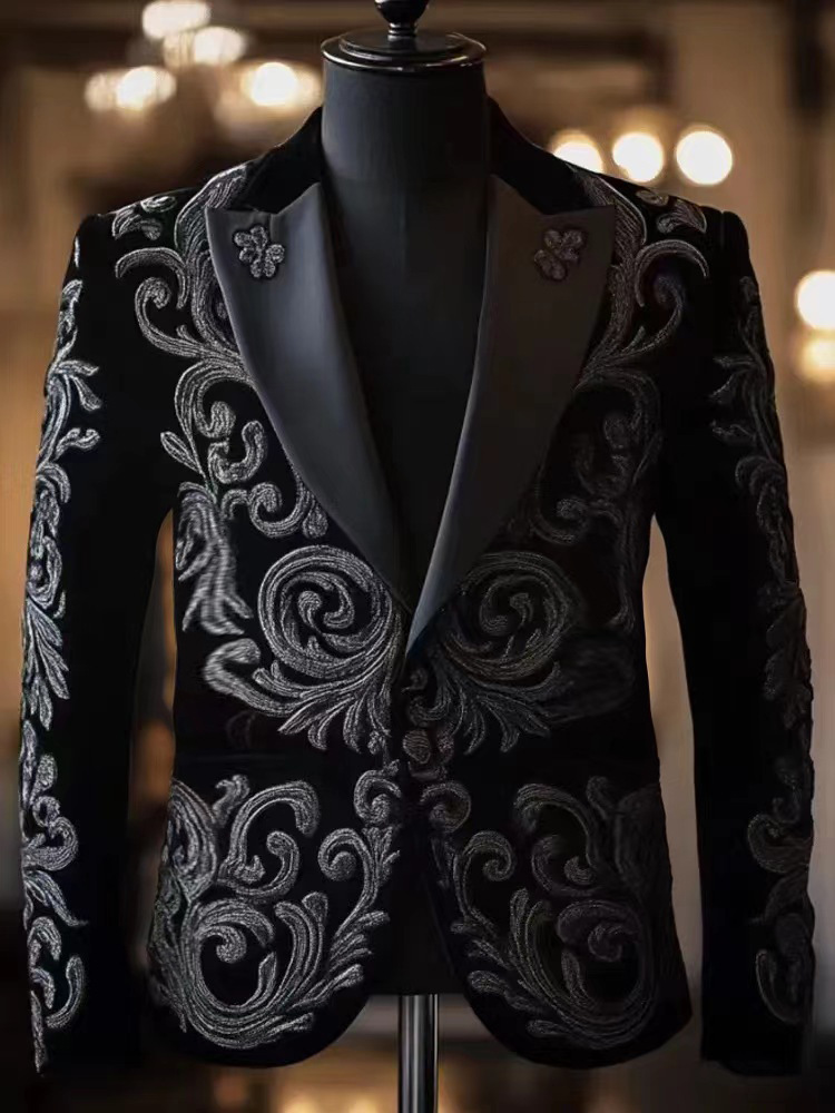 Mens Suits Designer Style Sparkling Diamond Men For Wedding Prom Blazers Outfits Sets Groom Tuxedos Slim Trajes Para Hombre size s-3xl