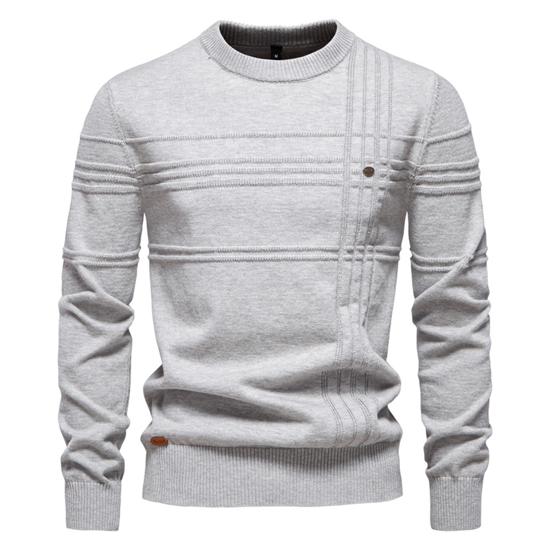 Mens Sweaters designer New autumn winter mens round neck pullover sweater highquality foreign trade mens solid color sweater